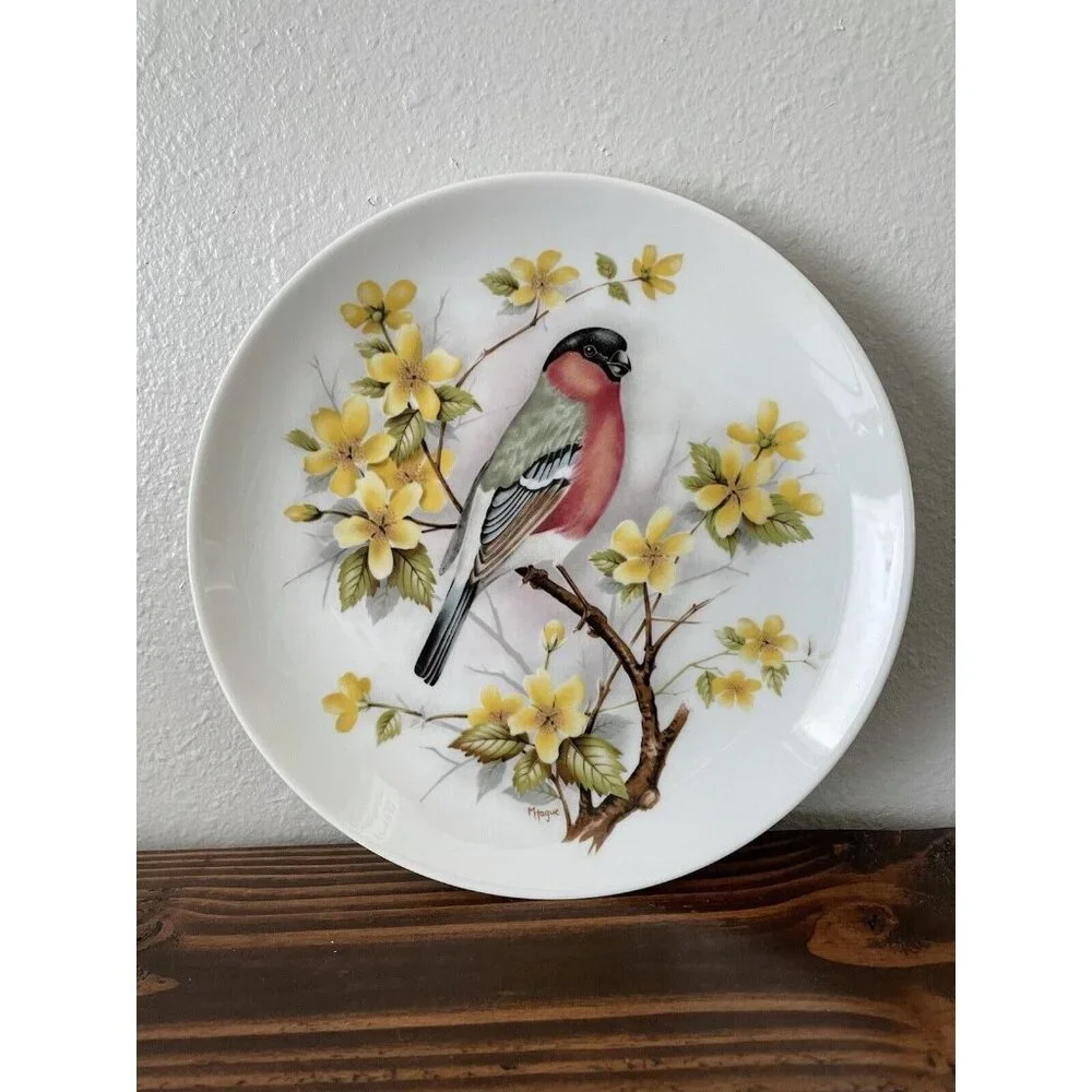 E&R Golden Crown Emblem AK Kaiser West Germany Gimpel Ofer Dompfaff Bird Plate